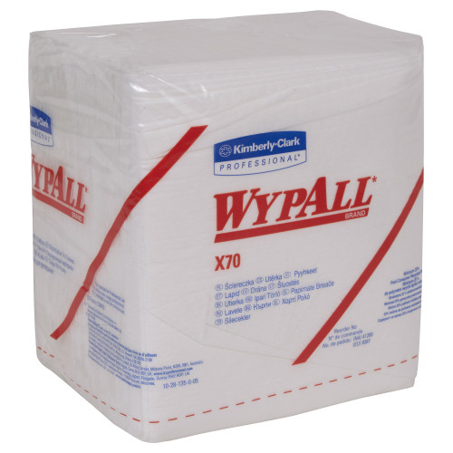 WypAll PowerClean X70 Multipurpose Task Wipe Medium Duty 76 Count Poly Pack 12 X 12-1/2 Inch NonSterile Disposable, 41200, Pack of 76