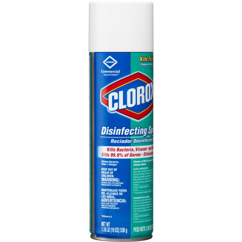 Clorox Commercial Solutions Clorox Surface Disinfectant Alcohol Based Aerosol Spray Liquid 19 oz. Can Fresh Scent NonSterile, 38504, Pack of 1