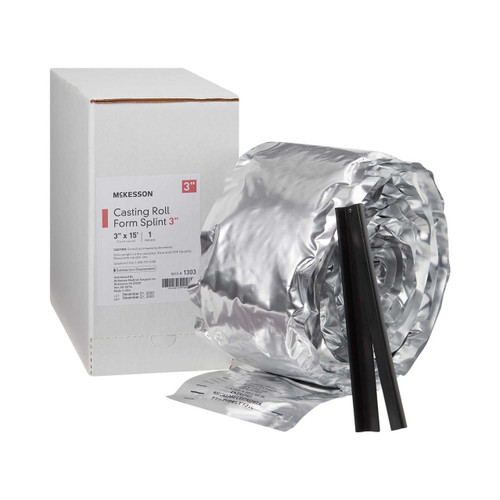 Padded Splint Roll McKesson 3 Inch X 15 Foot Fiberglass White 1303 Case/2 932486-1 MCK BRAND 862507_CS