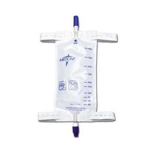 Urinary Leg Bag Medline Anti-Reflux Valve Sterile Fluid Path 600 mL DYND12574 Case/48 17121 MEDLINE 446577_CS