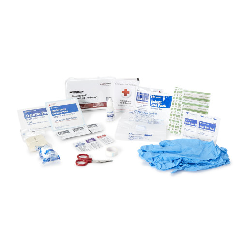 First Aid Kit McKesson 10 Person Plastic Case 30321 Case of 12