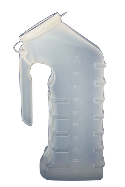 Male Urinal Uri-MAX 32 oz., 946 mL With Closure Single Patient Use GP300 Case of 48
