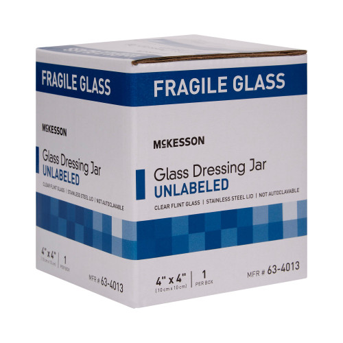 McKesson Sundry Jar 4 X 4 Inch Glass Clear, 63-4013, Pack of 1