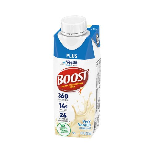 Boost Plus Oral Supplement Very Vanilla Flavor Liquid 8 oz. Carton, 43900811864, Case of 24