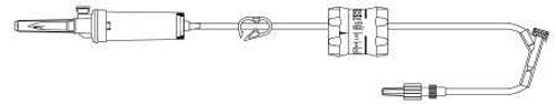 Primary IV Administration Set MedStream Gravity 1 Port 20 Drops / mL Drip Rate 15 Micron Filter 92 Inch Tubing Solution Flow Regulator MS750E Box of 50 MS750E MedStream 1145010_BX