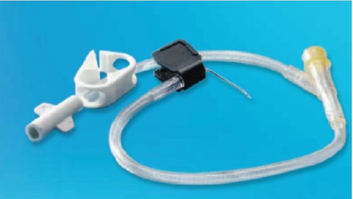 Huber Infusion Set Kawasumi 22 Gauge 3/4 Inch 8 Inch Tubing Without Port PI03020 - Box of 25