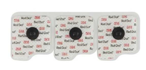 ECG Snap Electrode 3M Red Dot Monitoring Radiolucent Cloth Backing 3 per Pack 2670-3 - Case/600 Mar-70 3M 486607_CS
