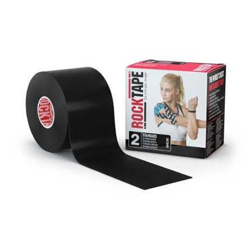 Kinesiology Tape Rock Tape® Black 2 Inch x 5 Yard Cotton / Nylon NonSterile 081678614 Roll of 1 5159 Rock Tape® 1073899_RL