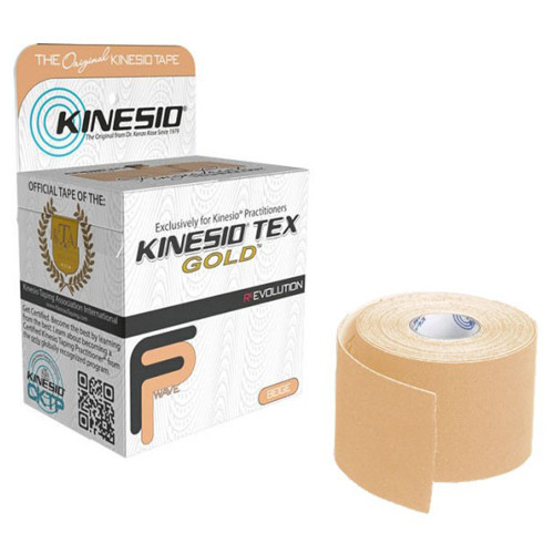 Kinesio Tex Gold FP Kinesiology Tape Beige 2 Inch X 5-1/2 Yard Cotton NonSterile, GKT15024FP, Roll of 1