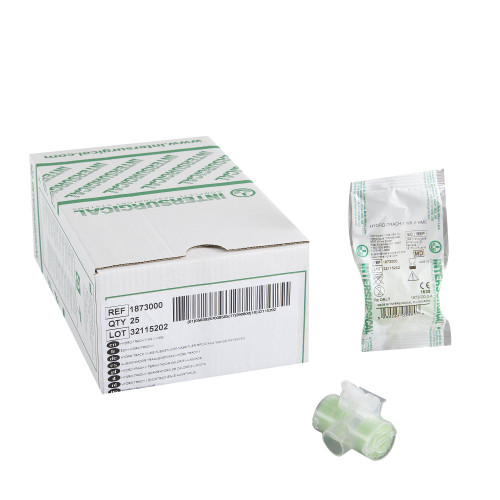 Hydro-Trach T range Heat and Moisture Exchanger-Trach 13.2 mg H?O/L @ VT 500 mL 0.3 cm H?O @ 30 LPM, 1873000, Case of 100