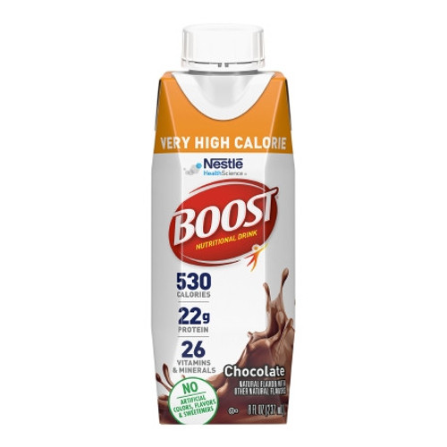 Boost Very High Calorie Nutritional Drink, 530 Calories, 22g Protein, Gluten-free, Chocolate Flavor, 8 oz., Bottle of 1 (1212300_EA)