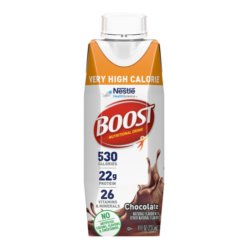 Boost Very High Calorie Oral Supplement Chocolate Flavor Liquid 8 oz. Reclosable Carton, 43900906584, Pack of 1