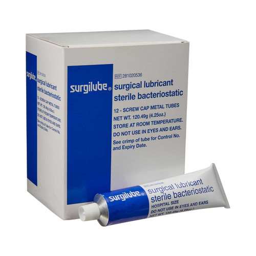 Lubricating Jelly - Carbomer free Surgilube® 4.25 oz. Tube Sterile 281020536 Box of 12 281020536 Surgilube® 1050799_BX
