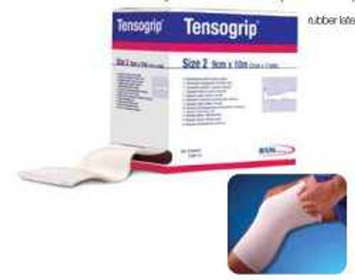 Elastic Tubular Support Bandage Tensogrip® 4-1/2 Inch x 11 Yard Large Thigh Pull On Beige NonSterile Size G Standard Compression 7585FL Box of 1 7585FL Tensogrip® 702117_BX