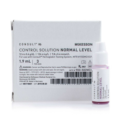 Control Consult™ Hb Hemoglobin Normal Level 3 x 1.9 mL 900-502MCK Box of 3 900-502MCK Consult™ Hb 1113581_BX