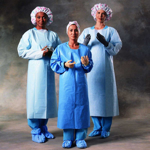 Protective Procedure Gown X-Large Blue NonSterile ASTM F1671 Disposable 69316 Pack of 12 69316 O&M Halyard Inc 447148_PK