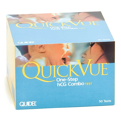 Reproductive Health Test Kit QuickVue® One-Step hCG Combo hCG Pregcy Test 50 Tests CLIA Waived Sample Dependent 20110 Case of 600 20110 QuickVue® One-Step hCG Combo 450252_CS