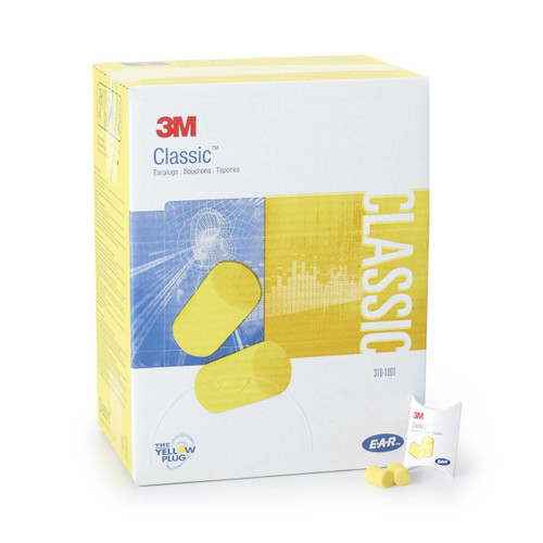 Ear Plugs 3M™ E-A-R™ Classic™ Cordless One Size Yellow 310-1001 Box of 1 310-1001 3M™ E-A-R™ Classic™ 650987_BX