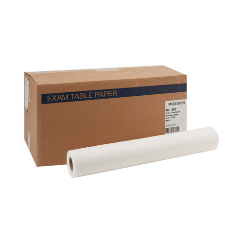 McKesson Table Paper, White Crepe, 18" x 125 ft, Roll of 1 113109_RL