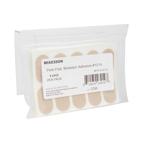 Protective Pad McKesson Pedi-Pad Size 101-A Adhesive Foot 30125 Pack of 100 30125 McKesson Pedi-Pad 1111061_PK
