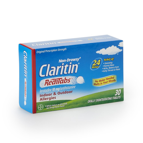 Claritin Claritin Redi Tabs 24 Hour Allergy Relief Loratadine 10 mg Strength, Non-Drowsy, 30 Tablets per Box, Box of 1