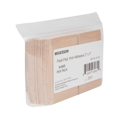 Protective Pad McKesson One Size Adhesive Foot 42340 Pack of 100 42340 McKesson 1111064_PK