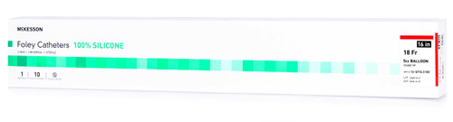 McKesson Silicone Foley Catheter Coude Tip 18 Fr. 16-SFOL518C McKesson 1152034_BX