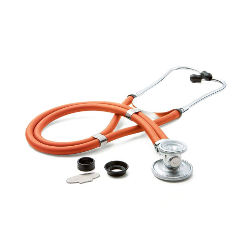 Sprague Stethoscope McKesson Orange 2-Tube 22 Inch Tube Double Sided Chestpiece 641NOMM Case of 20 641NOMM McKesson 1089448_CS
