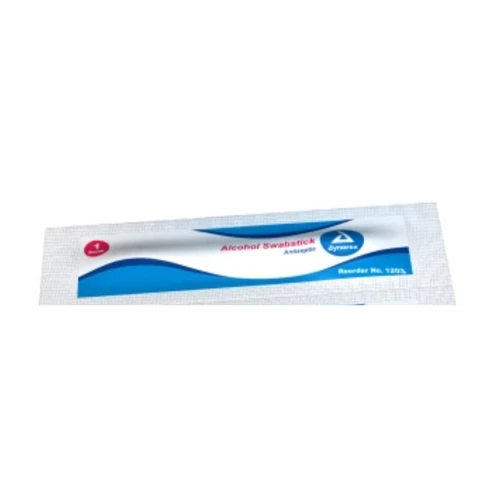 Dynarex Impregnated Swabstick 70% Strength Isopropyl Alcohol Individual Packet NonSterile, 1203, Pack of 1