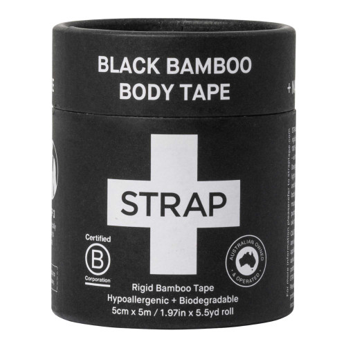 Strap Bamboo Fiber Athletic Tape 1.97 Inch x 5-1/2 Yard Black - Tube of 1 STRBLCT Strap 1219455_TU