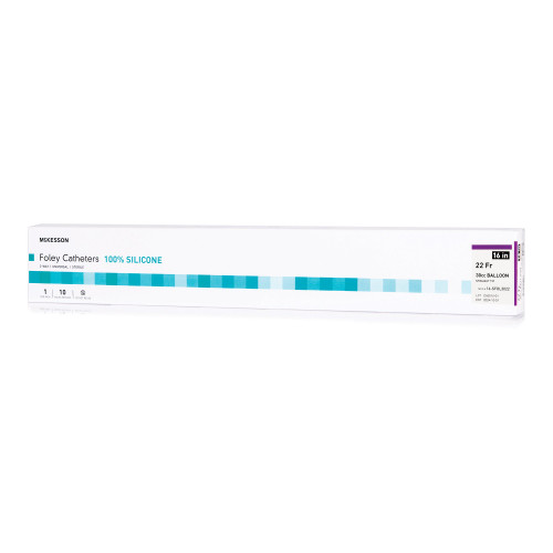 Foley Catheter McKesson 2-Way Standard Tip 30 cc Balloon 22 Fr. Silicone 16-SFOL3022 Pack of 1