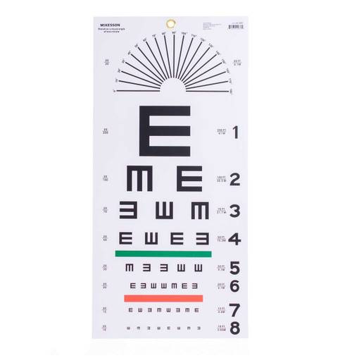 Eye Chart McKesson 20 Foot Distance Acuity Test 63-3051 Pack of 1 63-3051 McKesson 1038450_EA