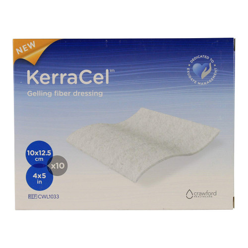 KerraCel Gelling Fiber Wound Dressing 4 X 5 Inch Rectangle Sterile, CWL1033, Pack of 1