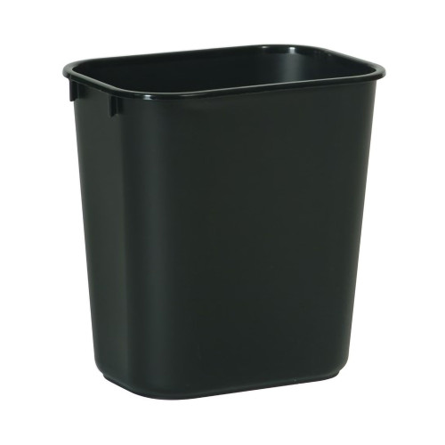 Deskside Trash Can 13-5/8 Quart / 3.25 gal. Black LLDPE Rectangular, FG295500BLA, Pack of 1