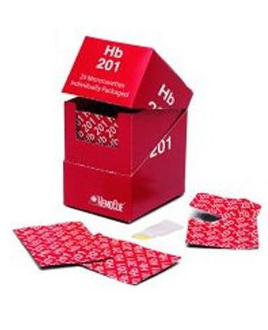 Hematology Reagent Microcuvette HemoCue Hb 201 Hemoglobin (Hb) For HemoCue Photometers 100 Tests 111732, Box of 100