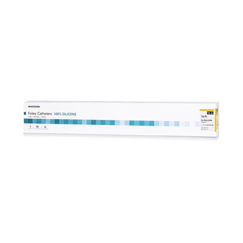 Foley Catheter McKesson 2-Way Coude Tip 5 cc Balloon 16 Fr. Silicone 16-SFOL516C Pack of 1 16-SFOL516C McKesson 1152033_EA