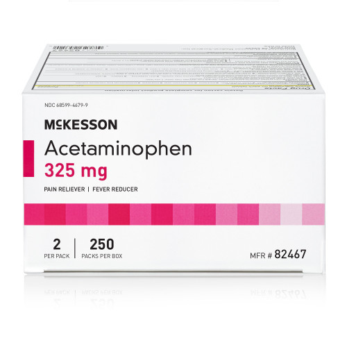 McKesson Pain Relief 325 mg Strength Acetaminophen Unit Dose Tablet 250 per Box, 82467, Box of 250