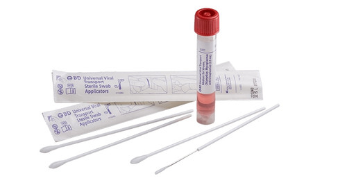 BD Universal Viral Transport Kit with Flocked Flex Minitip, 3 mL, Sterile, 220531, Pack of 50