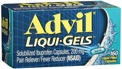 Advil Liqui-Gels Pain Relief 200 mg Strength Ibuprofen Capsule 160, Bottle of 1