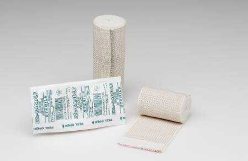 Elastic Bandage EZe-Band® LF 4 Inch x 5 Yard Double Hook and Loop Closure Tan Sterile Standard Compression 59740000 Pack of 1 59740000 EZe-Band® LF 442373_EA