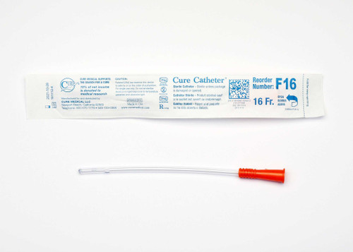 Cure Catheter Urethral Catheter 16 Fr. Female Straight F16 Cure Catheter 701374_CS