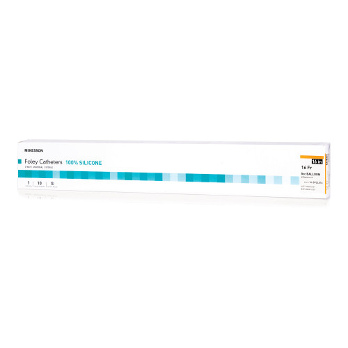 McKesson Silicone Foley Catheter Straight Tip 5cc 16 Fr.