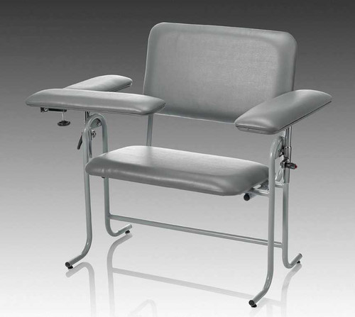 Blood Drawing Chair McKesson 1 Straight Arm / 1 Flip Up Arm Gray 63-20USUFX-2 Pack of 1 63-20USUFX-2 McKesson 485313_EA