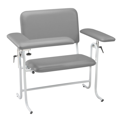 McKesson Blood Drawing Chair 1 Fixed Armrest, 1 Flip Up Armrest Gray, 63-20USUFX-2, Pack of 1