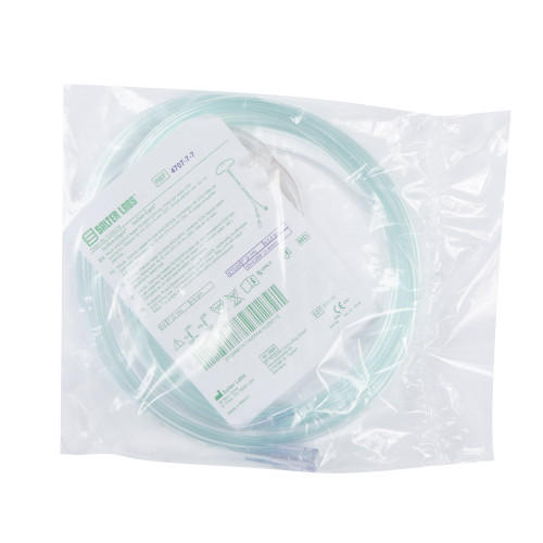 Salter-Style ETCO2 Nasal Cannula Adult Curved Prongs 7 Foot Tubing, 4707-7-7-25, Case of 25
