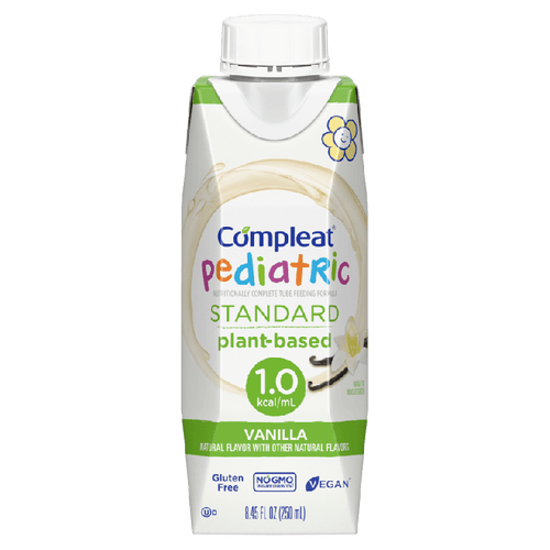 Pediatric Oral Supplement Compleat® Pediatric Standard 1.0 Cal Vanilla Flavor 8.45 oz. Carton Liquid Plant Based Food Allergies 00043900560410 Pack of 1 43900560410 Compleat® Pediatric Standard 1.0 Cal 1207054_EA Pediatric Oral Supplement Compleat® Pediatric Standard 1.0 Cal Vanilla Flavor 8.45 oz. Carton Liquid Plant Based Food Allergies 00043900560410 Pack of 1 43900560410 Compleat® Pediatric Standard 1.0 Cal 1207054_EA