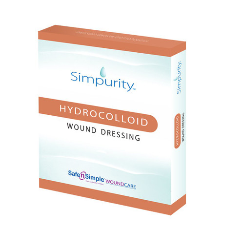 Simpurity Hydrocolloid Dressing Film Backing 4 X 4 Inch Square Hydrocolloid / Film, SNS55404, Box of 12
