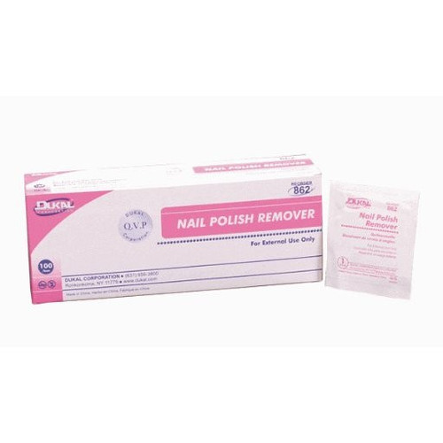Nail Polish Remover Pad Dukal 50 mm x 57 mm 862 Box of 100