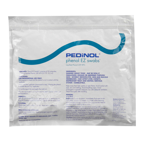 Phenol EZ Swab® Phenol Liquid 89% Liquid Ampule / Swab 30 Swabs 30884629730 Carton of 30 30884629730 Phenol EZ Swab® 1207869_CT