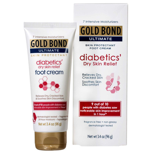 Foot Moisturizer Gold Bond® Ultimate Diabetics' 3.4 oz. Tube Unscented Cream 04116705400 Pack of 1 4116705400 Gold Bond® Ultimate Diabetics' 1030716_EA
